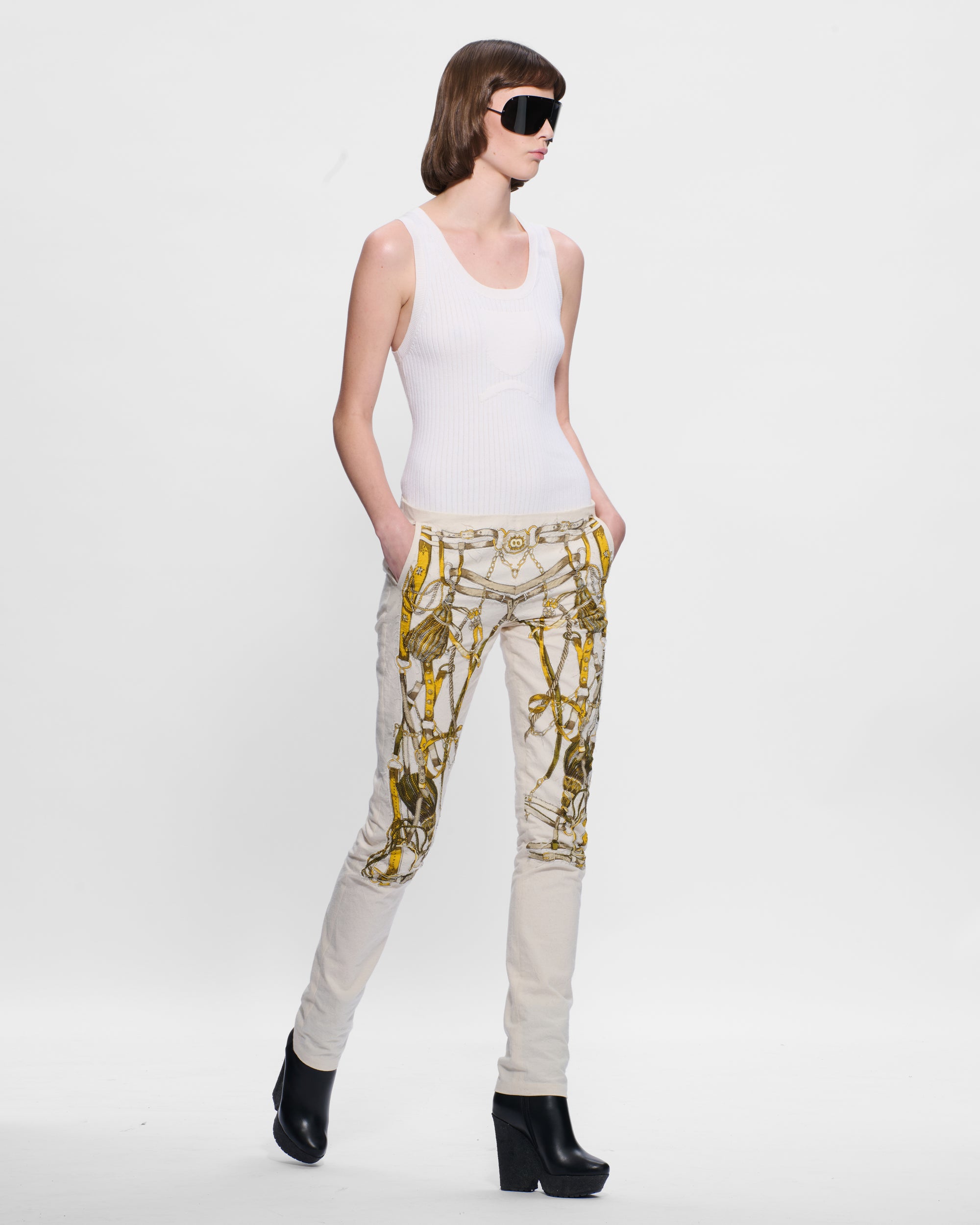 Cutaway Scarf Trousers