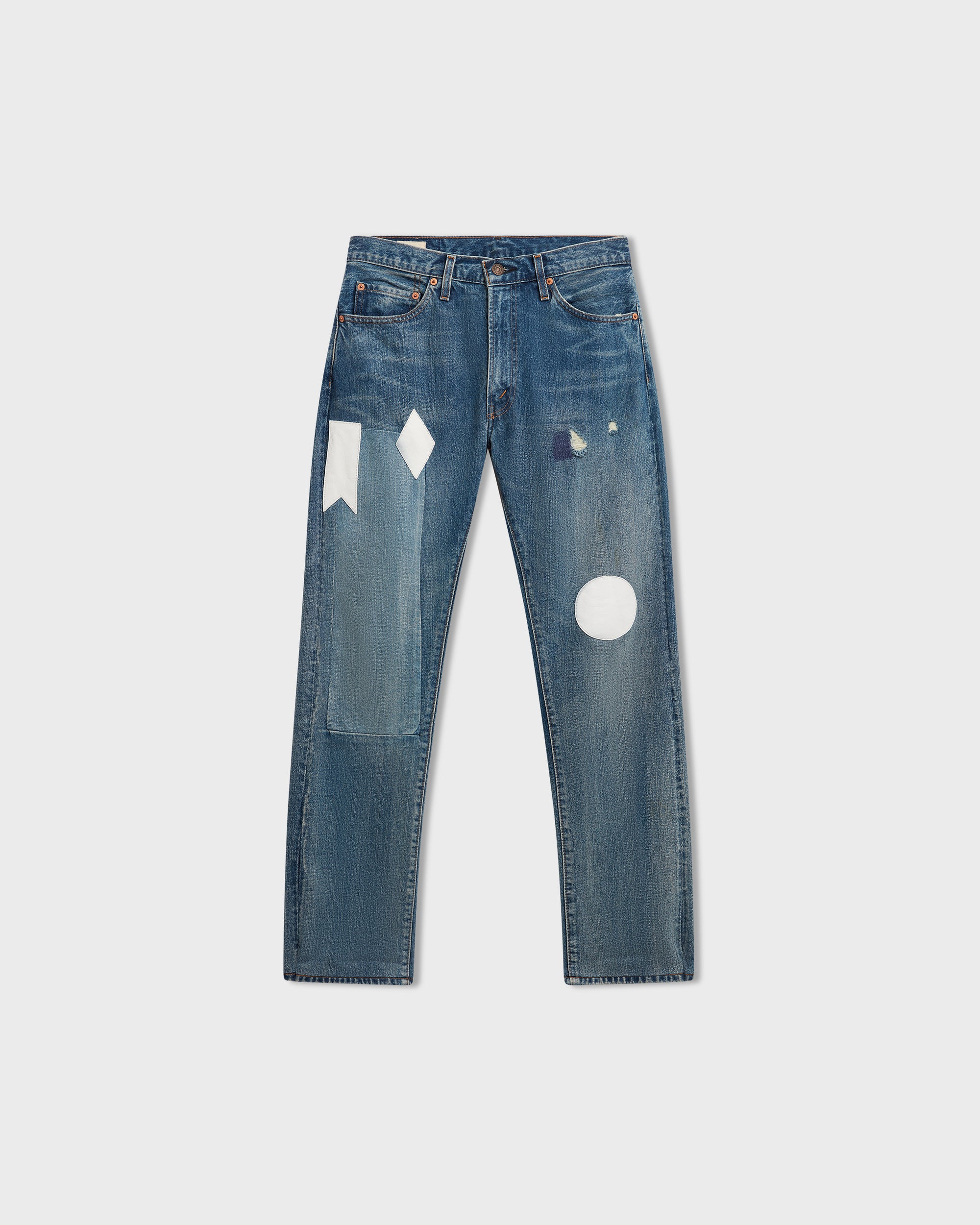 White Patch Vintage Blue Jeans