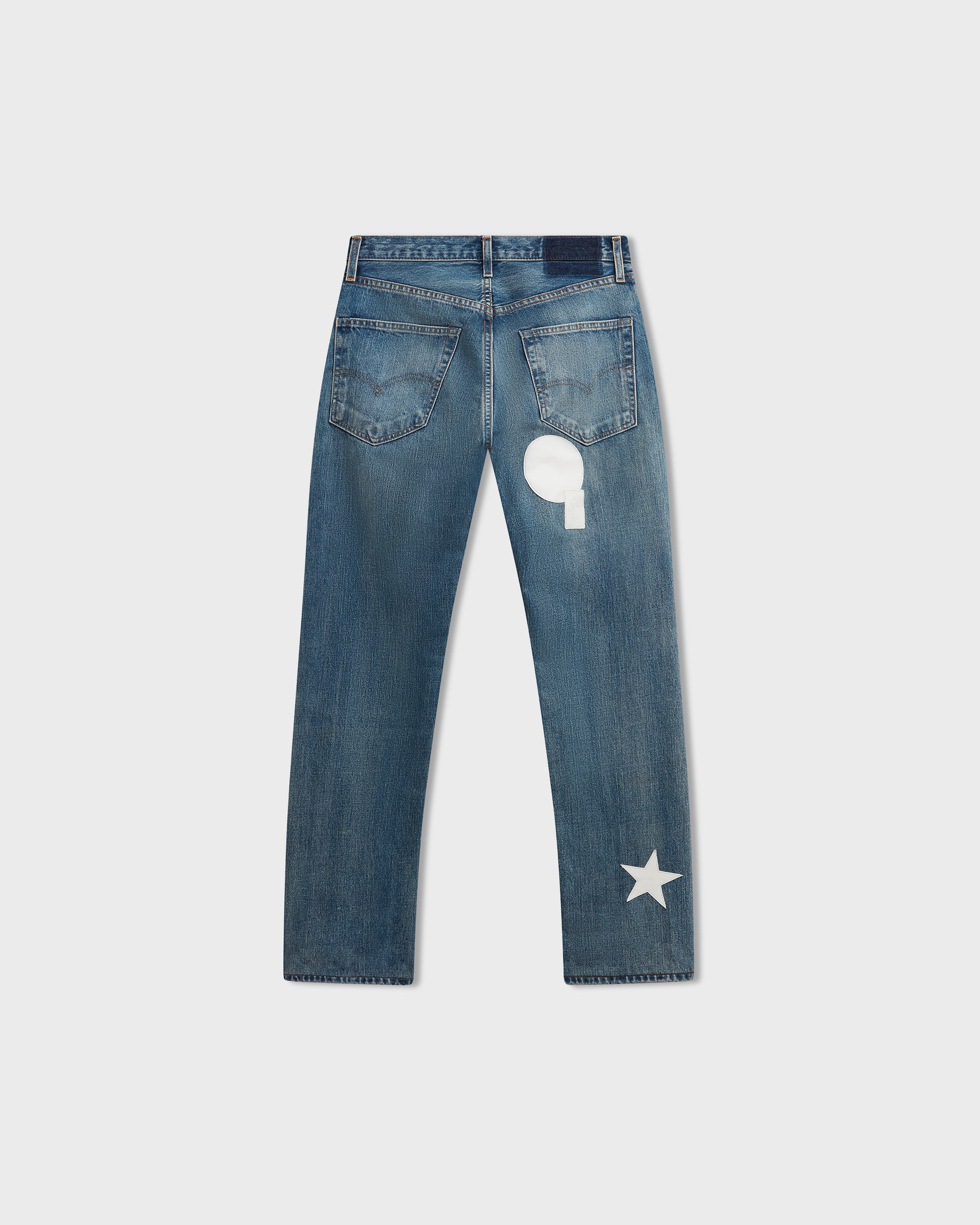 White Patch Vintage Blue Jeans