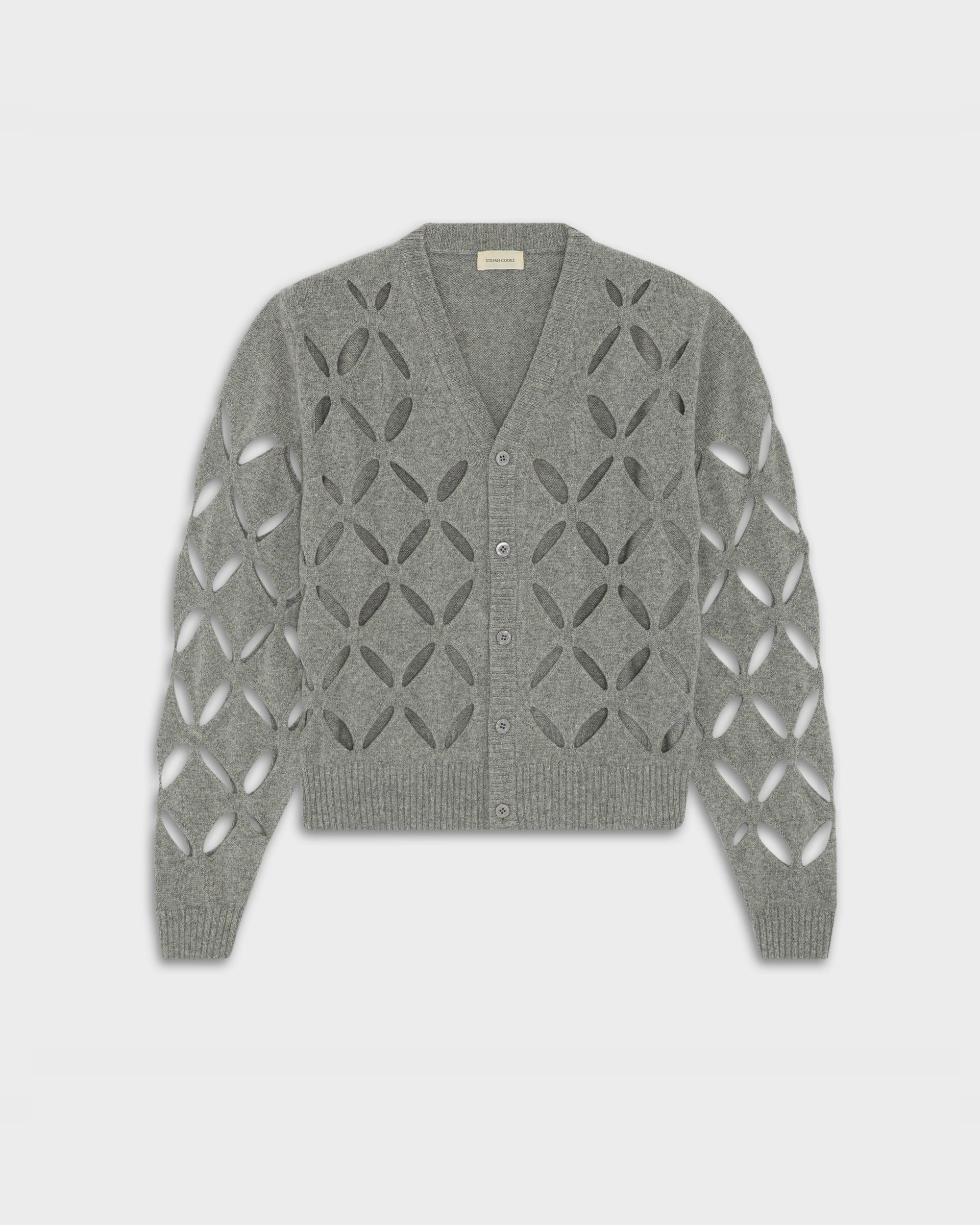 Slashed Cardigan in Grey