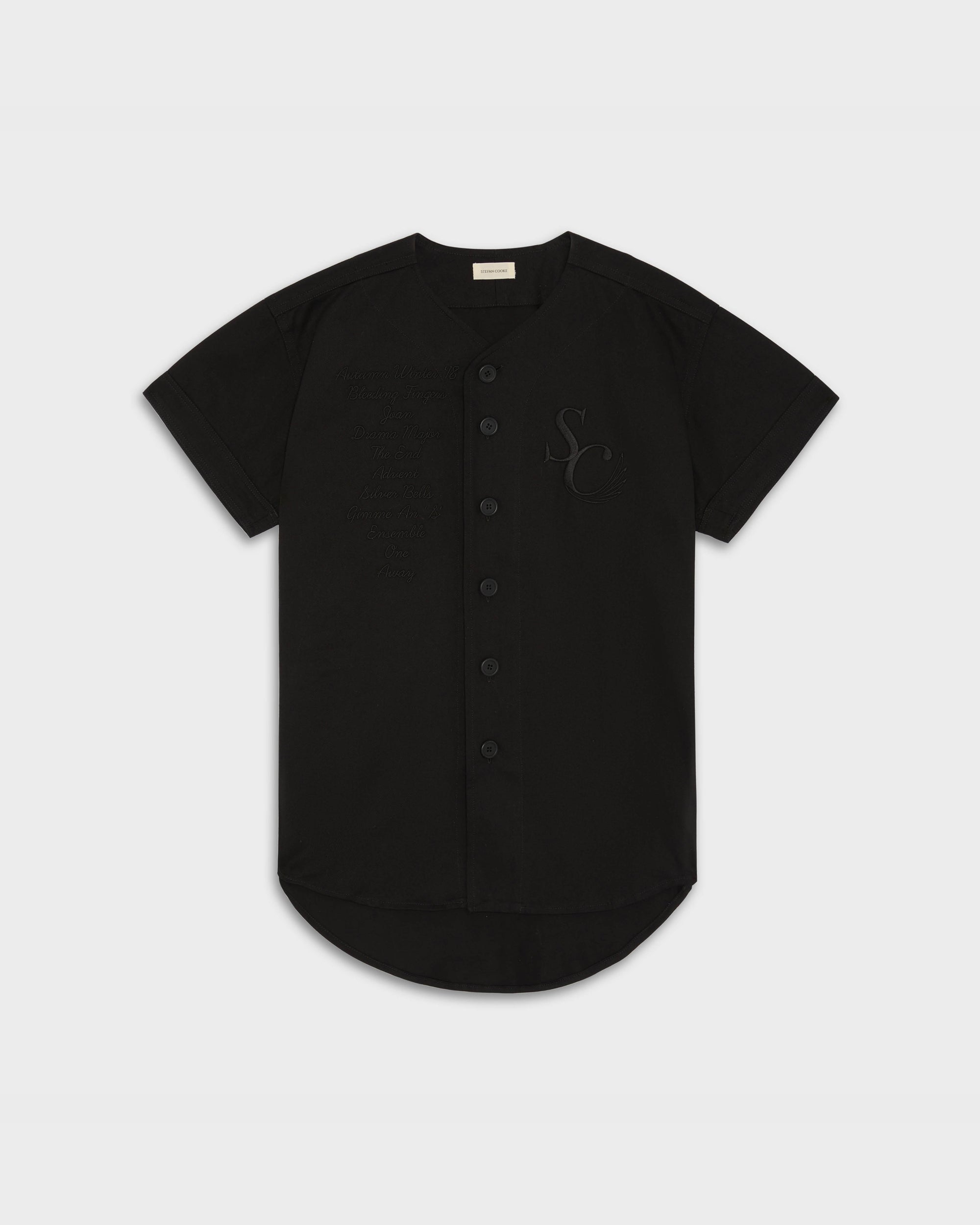 Souvenir Baseball Shirt in Black