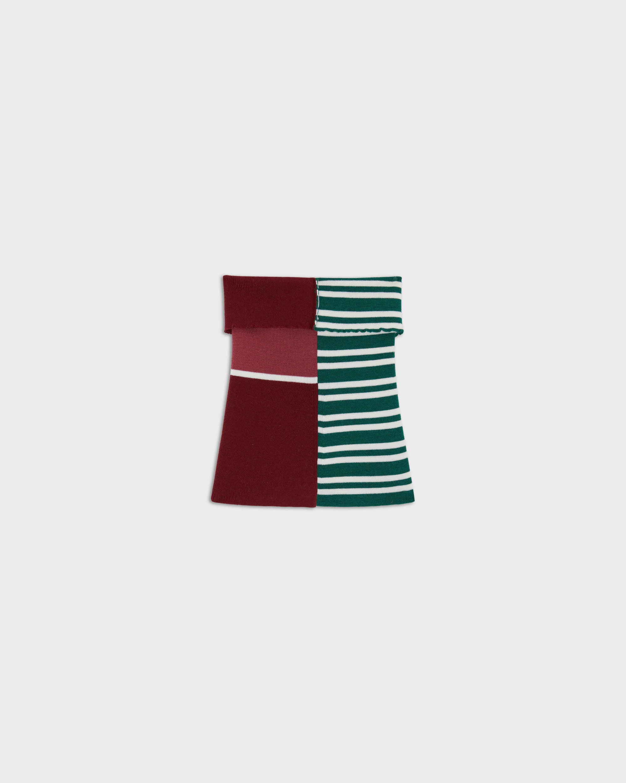 Neck Warmer in Green Stripe