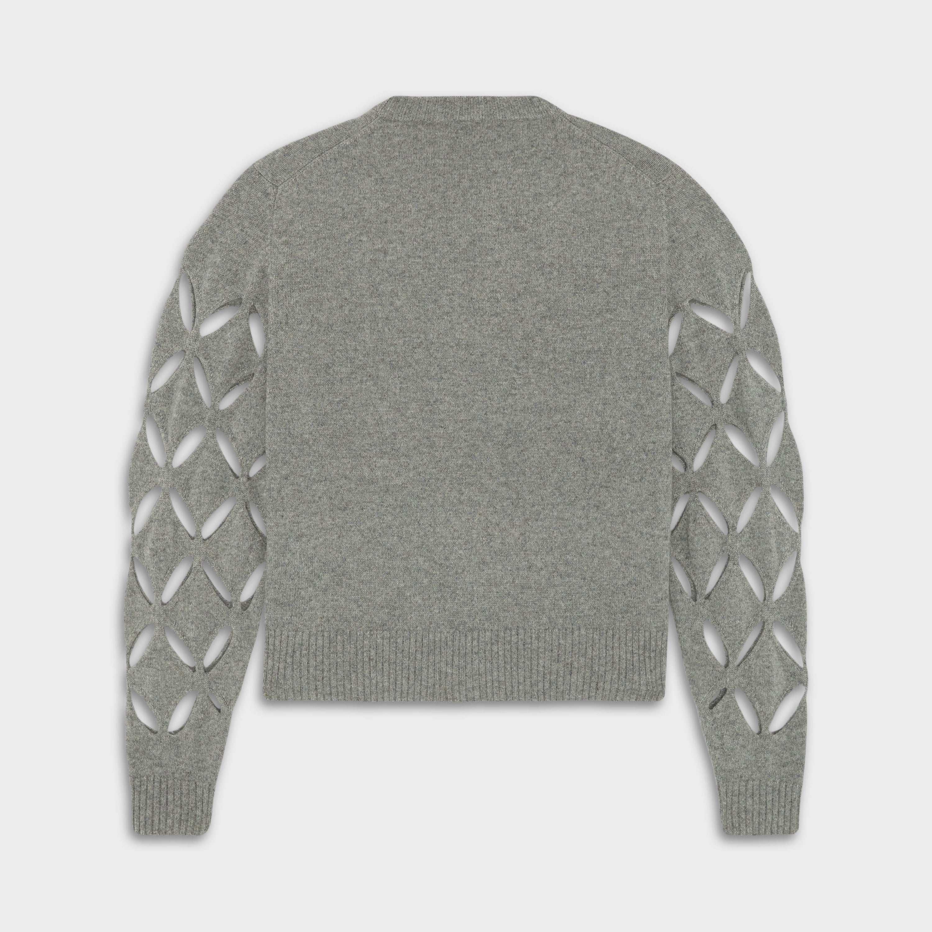 Slashed Cardigan in Grey Back