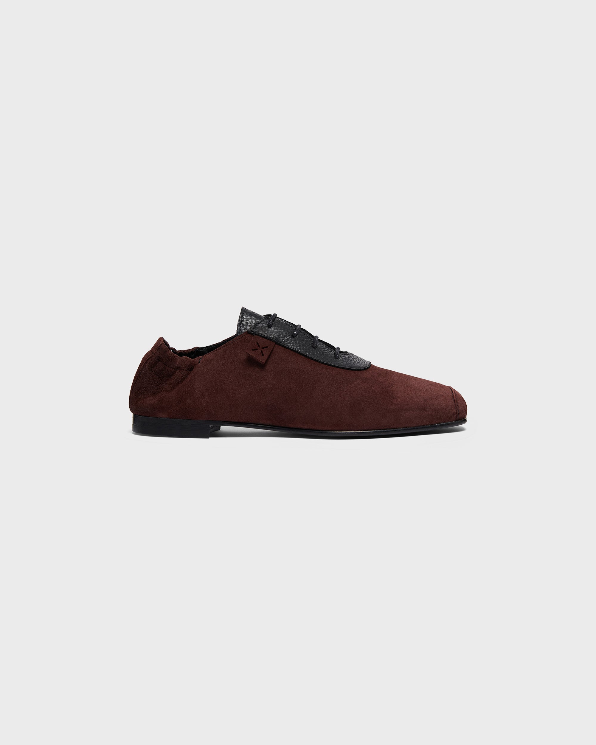 Racer Shoe in Brown Suede