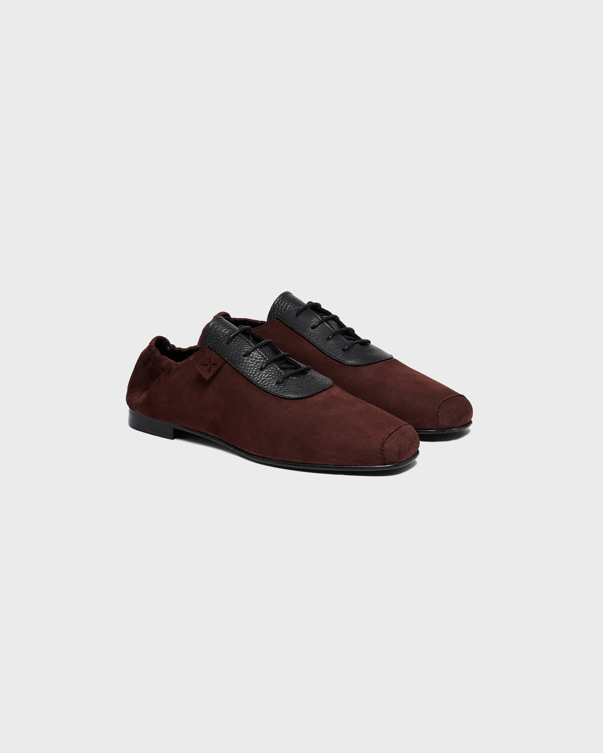 Racer Shoe in Brown Suede