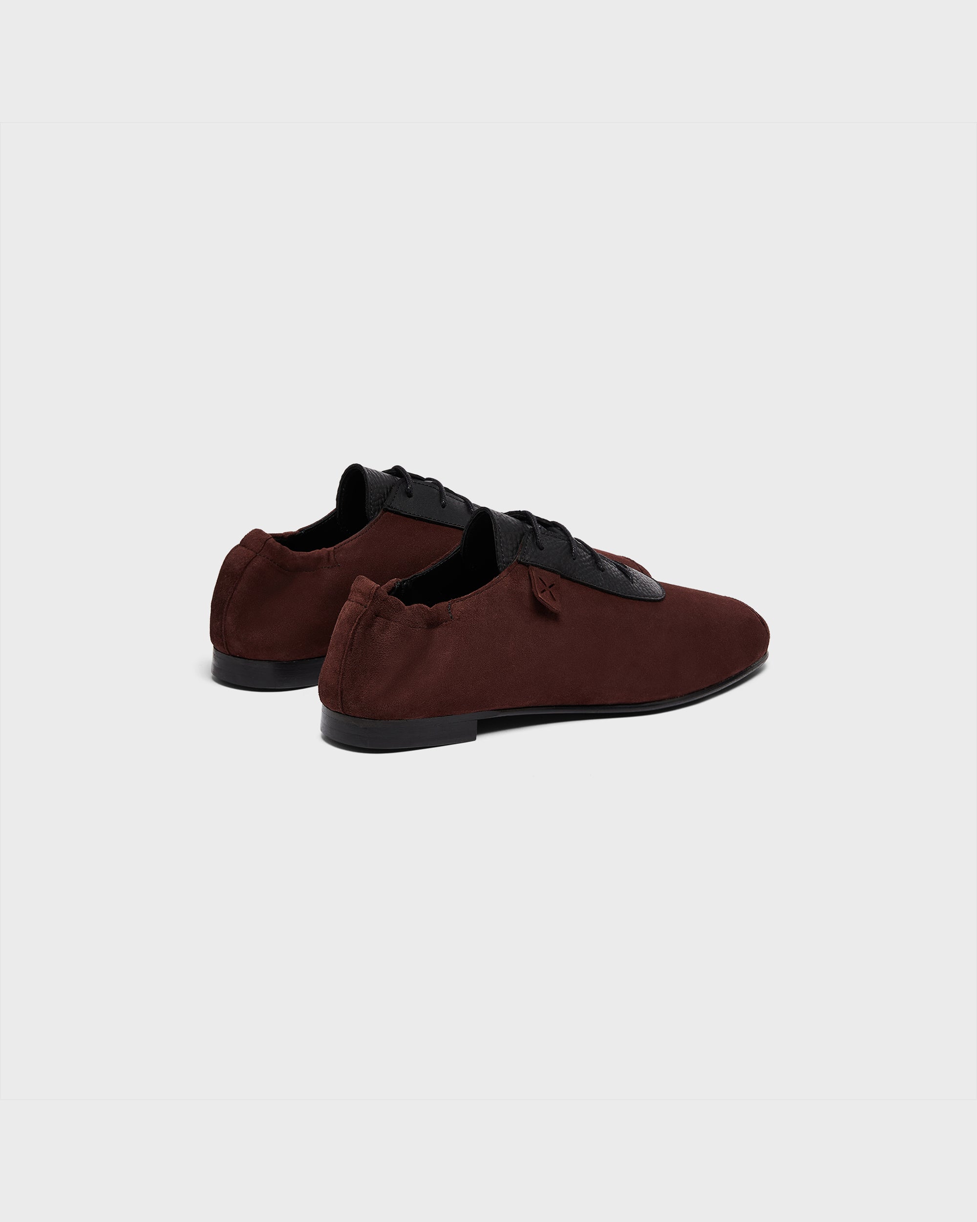 Racer Shoe in Brown Suede