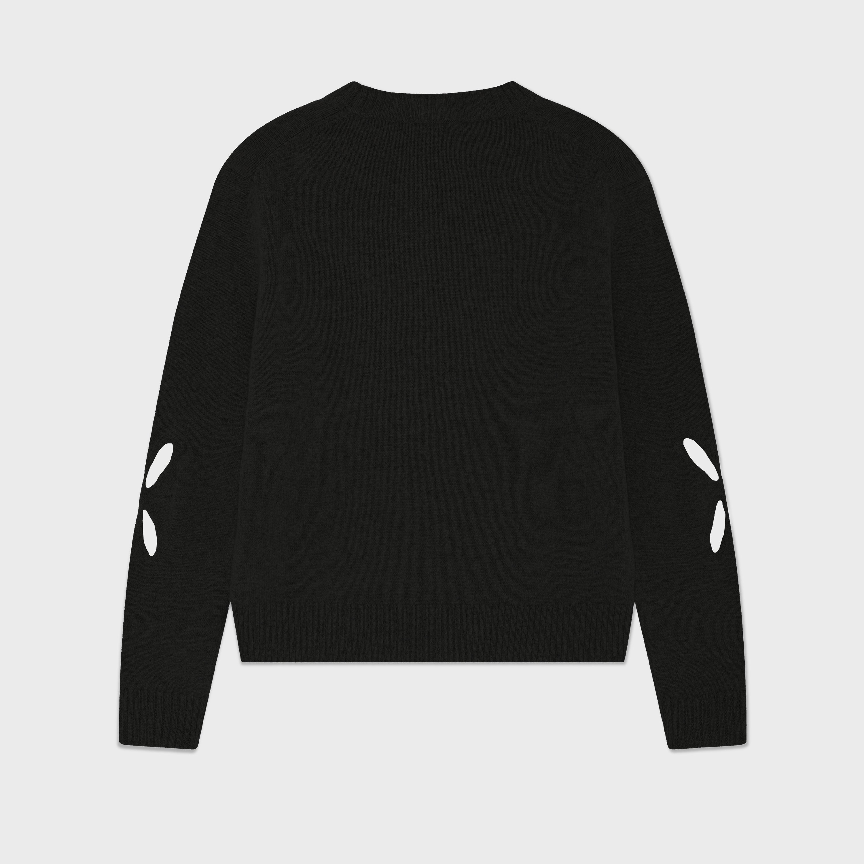 Slashed Jumper in Black Back