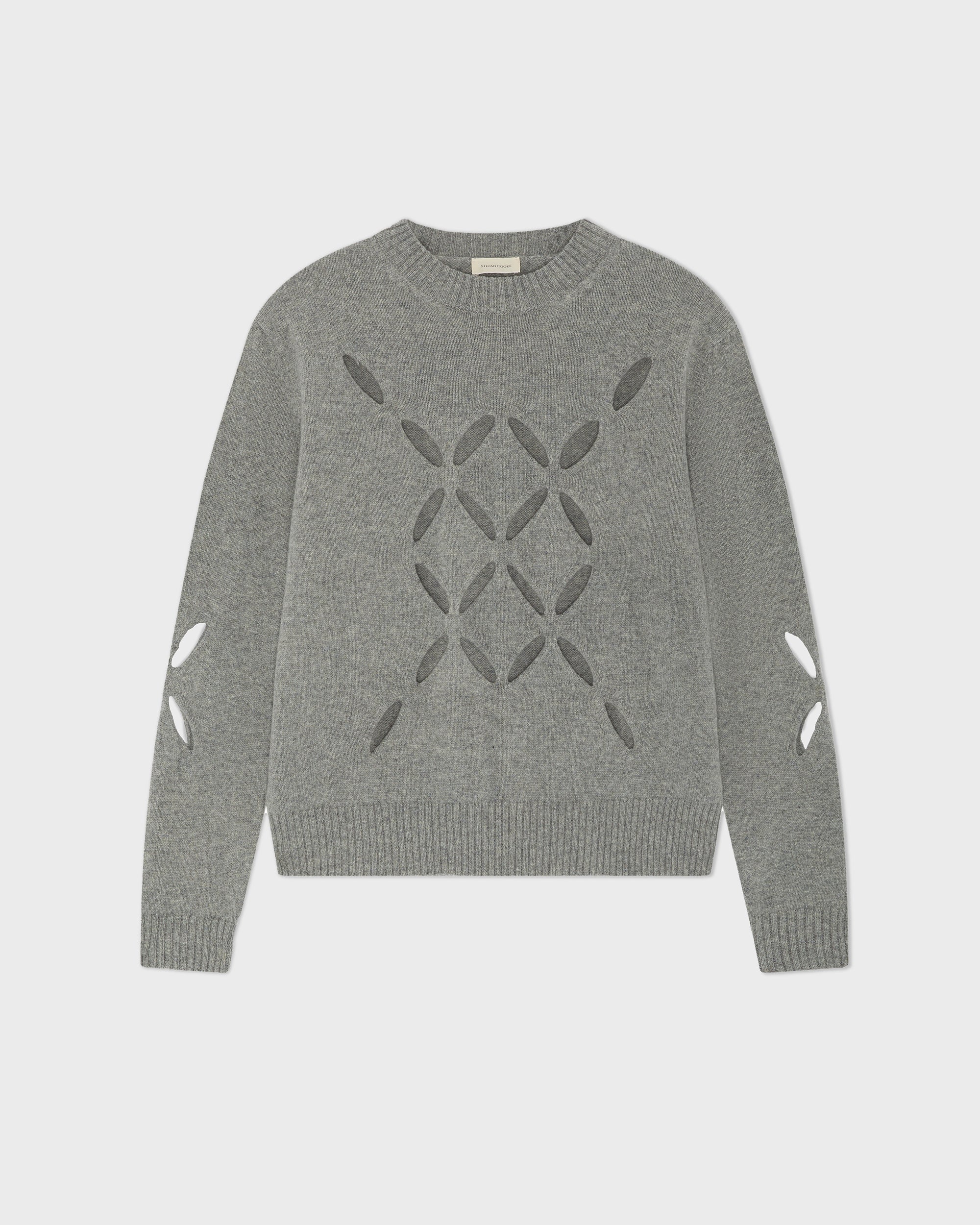 Slashed Jumper in Grey