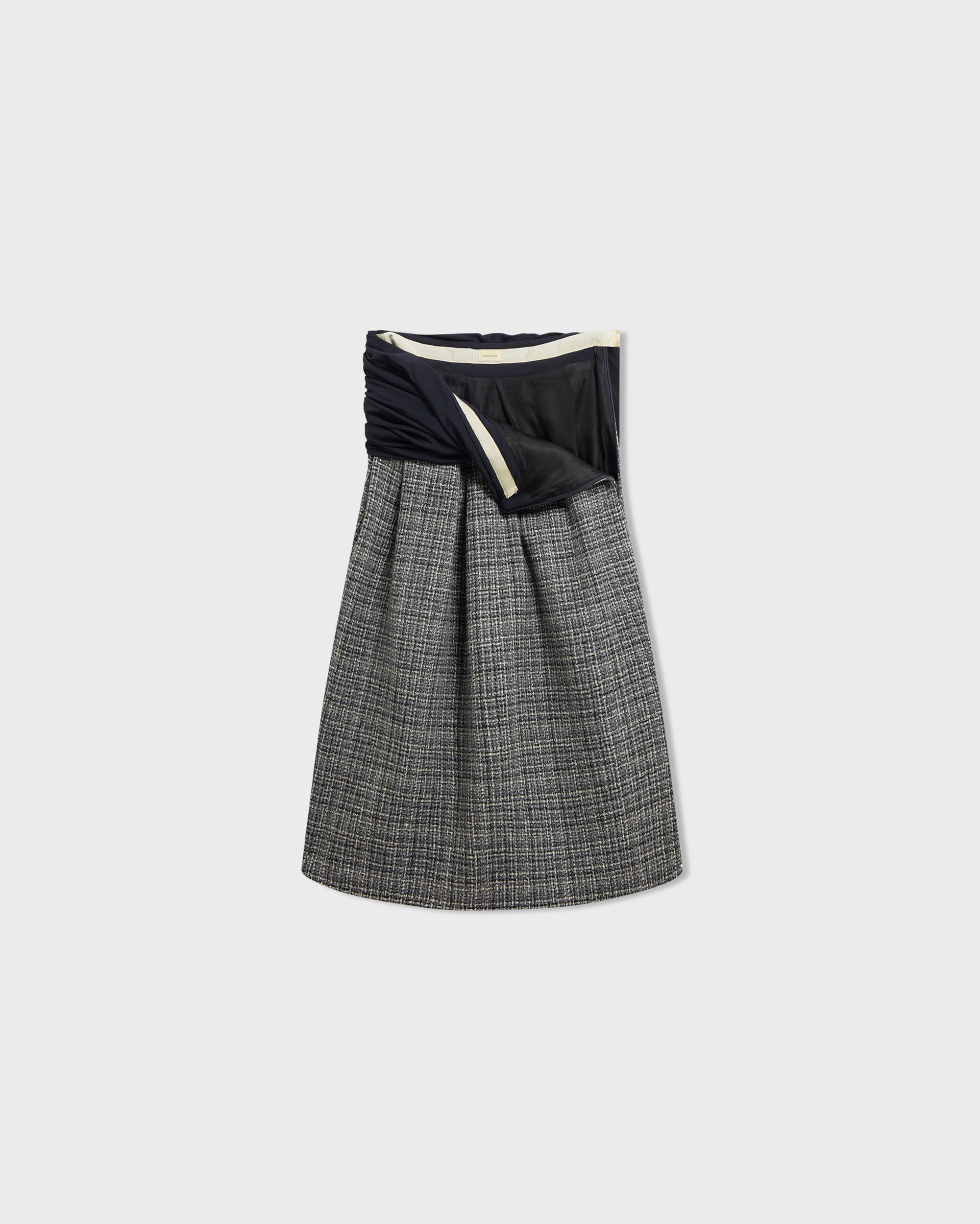 Elastic Waist Skirt in Tweed