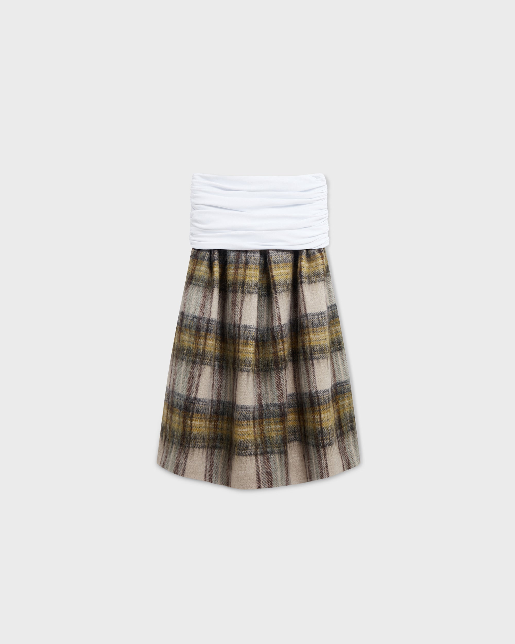 Elastic Waist Skirt in Wool